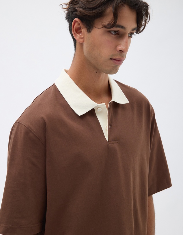 AERE - Boxy Contrast Polo