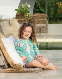 Olga Valentine - Long Sleeve Zip One Piece Swimsuit 