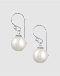 Elli Jewelry - Earrings Ear Hanger Classic with shell core pearl in 925 sterling silver