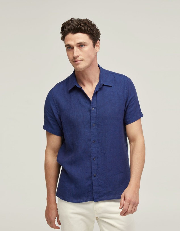 Oxford - Leyton Pure Linen Short Sleeve Shirt