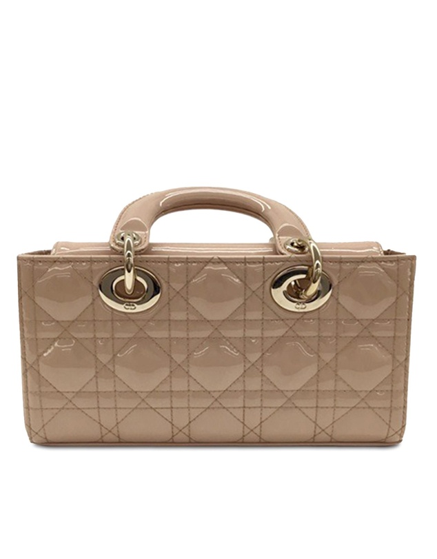 Pre-Loved by Azura Reborn - Pre-Loved Dior Lady Dior Small Patent Leather Satchel Bag