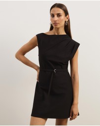 Atmos&Here - Luka Slash Neck Mini Ponte Dress