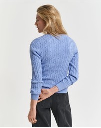 Gant - Stretch Cotton Cable V-Neck Knit
