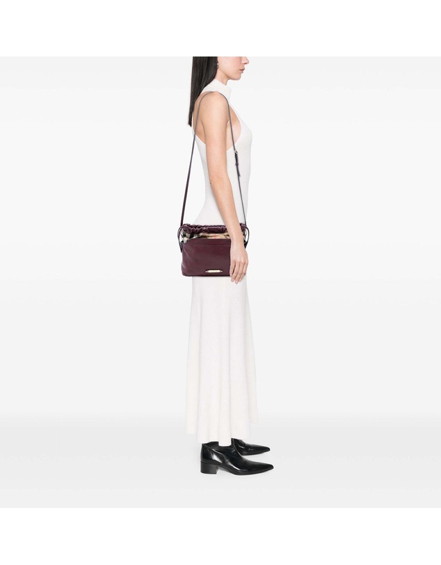 Pre-Loved by Azura Reborn - Pre-Loved House Check Canvas and Calfskin Little Crush Crossbody