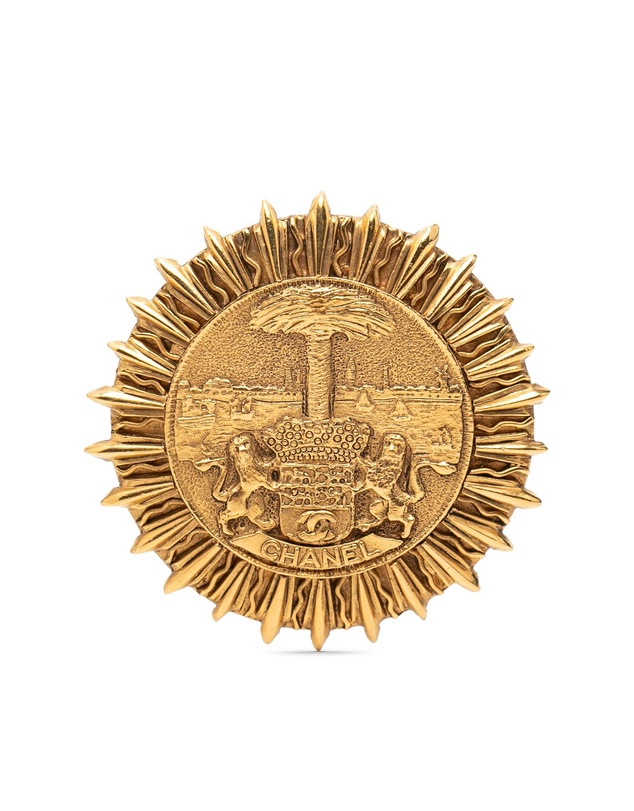 Pre-Loved by Azura Reborn - Pre-Loved Gold Plated Coat of Arms Pin Brooch