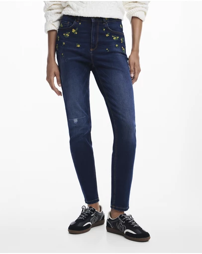 Desigual - Floral denim pants