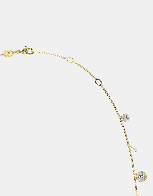 Swarovski - Una Angelic Strandage, Crystal Pearl, Round Cut, White, Gold-Tone Plated