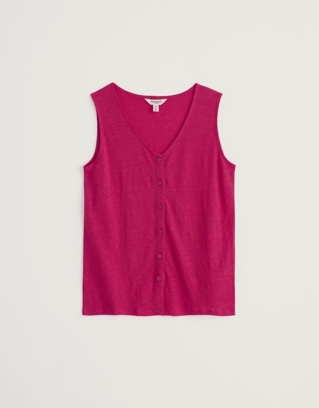Seasalt - Carn Glaze Linen Button-Through Vest