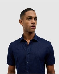 Politix - Embroidered Floral Short Sleeve Shirt
