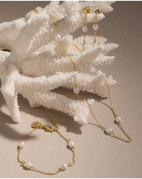 Najo - Tidal Whisper Yellow Gold Pearl Bracelet