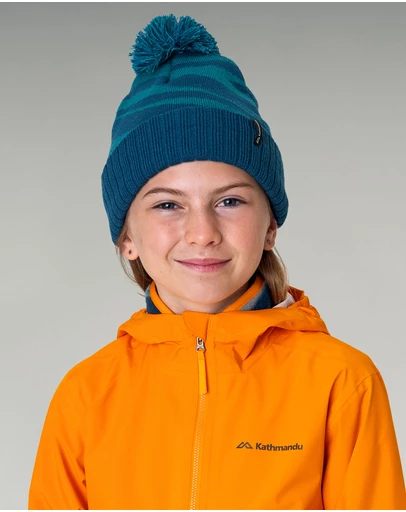 Kathmandu - Kids Braided River Pom Pom Beanie