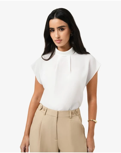 Forcast - Tiara High Neck Shell Top