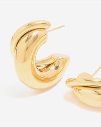 Lovisa - Waterproof Gold Plated Stainless Steel Medium Illusion Hoop Earrings