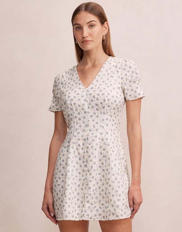 Forever New - Saffia Pintuck Linen Mini Dress