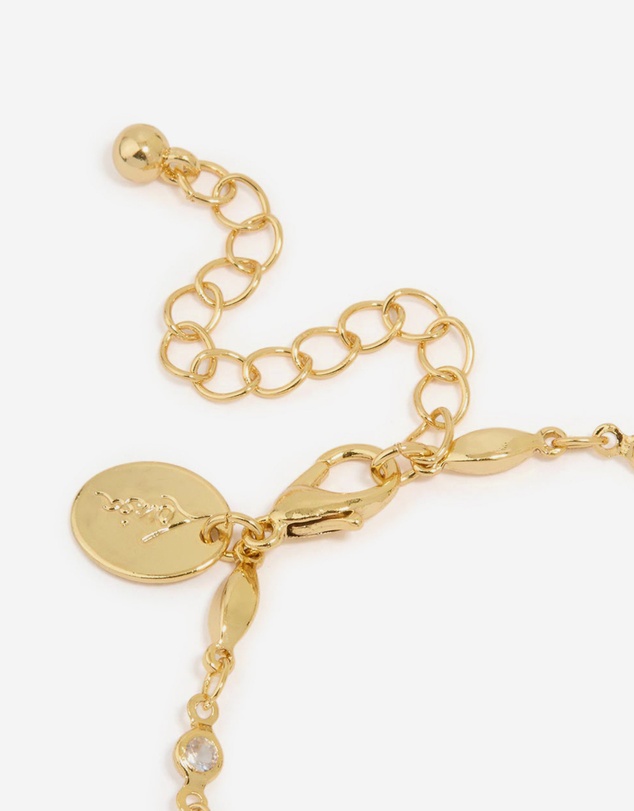 Lovisa - Gold Plated Cubic Zirconia Link Chain Bracelet