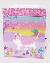 Pink Poppy - Caticorn Dreams Medium Musical Jewellery Box