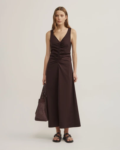 Witchery - V-neck Gather Midi Dress