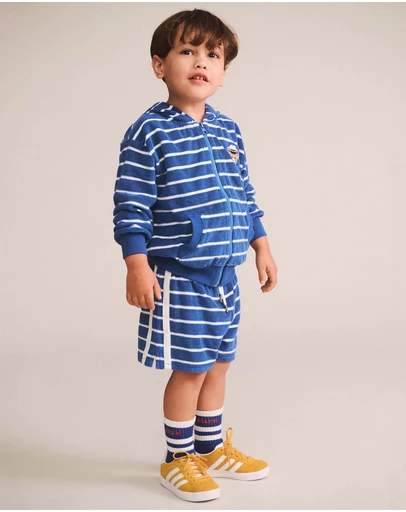 Huxbaby - Nautical Stripe Towelling Shorts - Babies-Teens