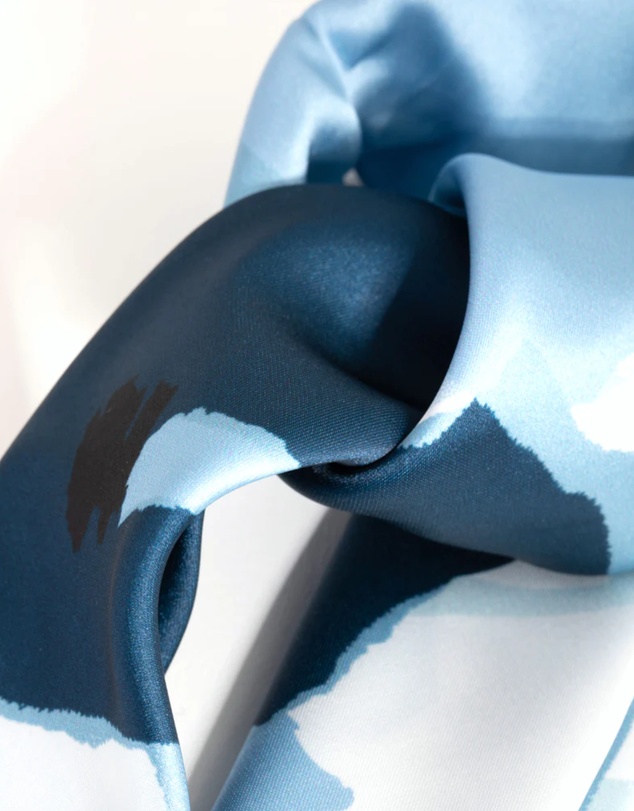 Lovisa - Blue Splatter Bandana Hair Scarf