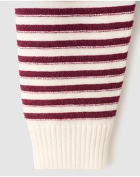 M.N.G - Striped Polo-Neck Sweater