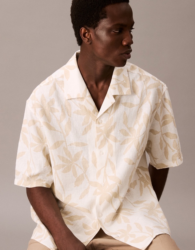 Calvin Klein - Printed Linen Relaxed Shirt