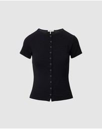rag & bone - The Knit Button Tee