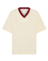 SSAINT - Reflective V Neck Tee Butter