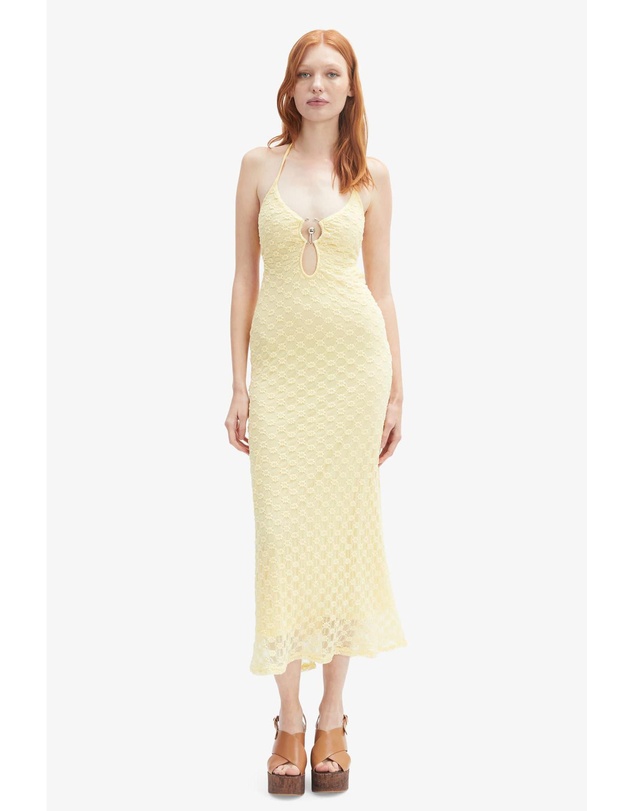 Bardot - Rosala Halter Lace Maxi Dress