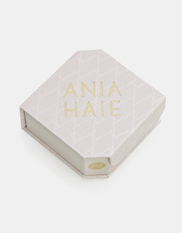 Ania Haie - Ania Haie Silver Molten Cascade Bezel-Set Drop Stud Earrings