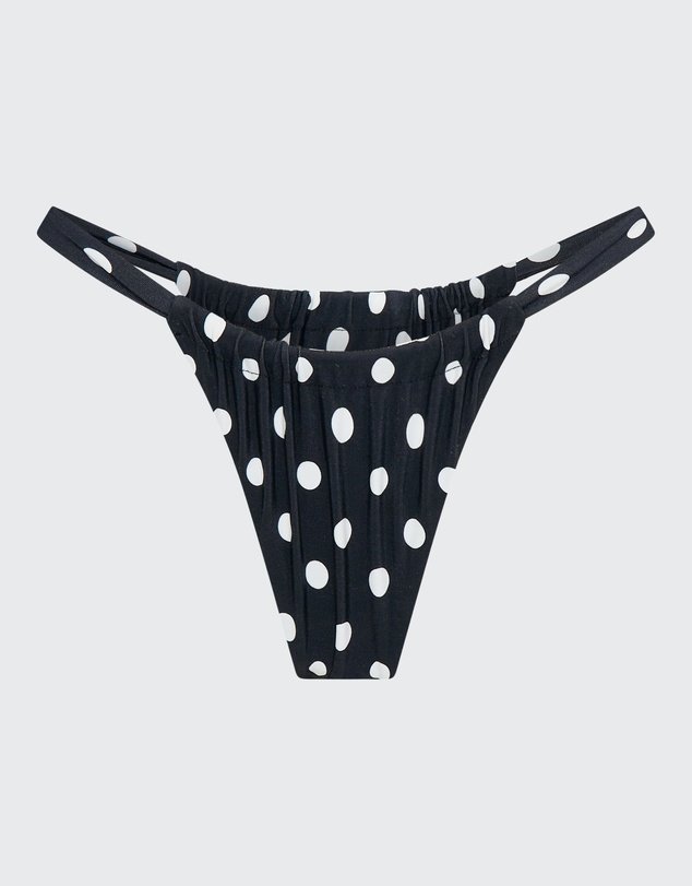 Vacay Swimwear - Rhodes Bottom Black Polka