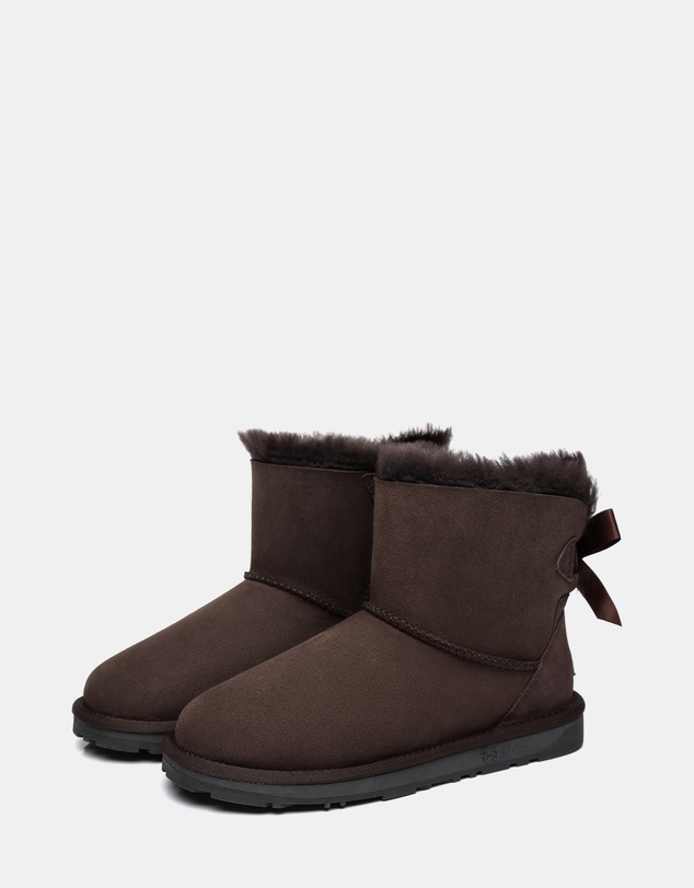 EVERAU - EverAU Ugg Mini Back Bow Sheepskin Upper UGG Boots
