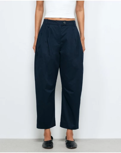 AERE - Sian Organic Cotton Barrel Leg Pants