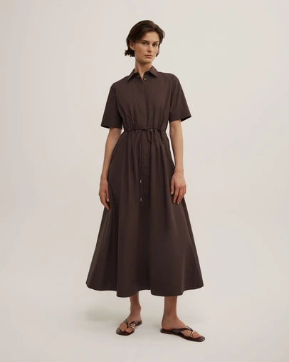 Witchery - Drawstring Shirt Midi Dress