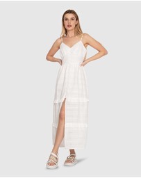 Belle & Bloom - Superstition Tiered Maxi Dress - White
