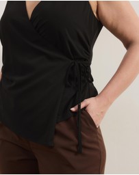 Atmos&Here Curvy - Ellie Wrap Waist Vest Top