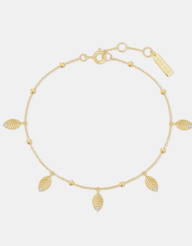 Ania Haie - Gold Leaf Station Bracelet