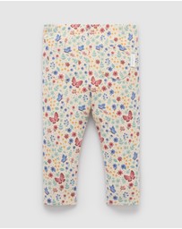Purebaby - Butterfly Thick Pocket Leggings -Kids-Babies