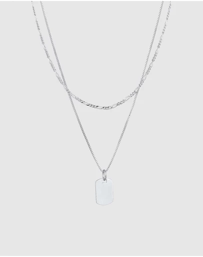 Kuzzoi - ICONIC EXCLUSIVE - Tag Pendant Necklace in 925 Sterling Silver