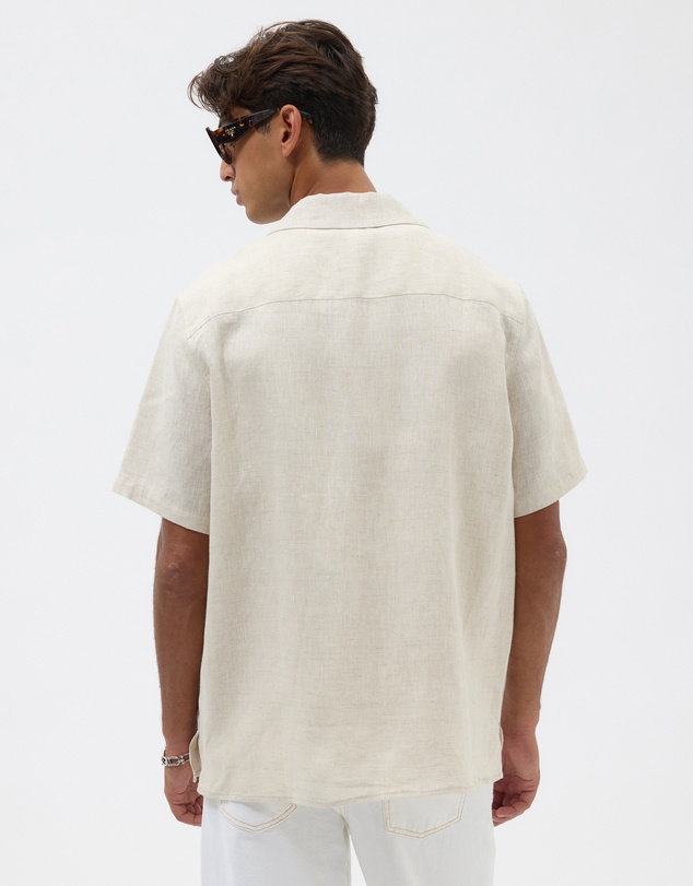 AERE - Euro Resort Linen Camp Collar Shirt