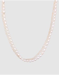 Haze & Glory - ICONIC EXCLUSIVE - Necklace Arctic Pearl 925 Sterling Silver Gold-Plated