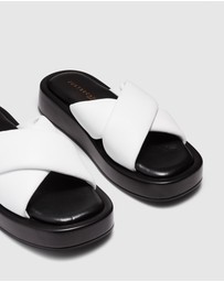 Just Because - Santina Leather Flatform Sandals