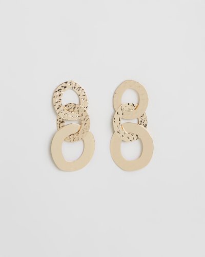 Hammered Link Earrings