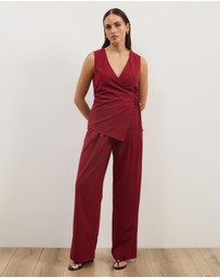 Atmos&Here - Ellie Pleated Wide Leg Pants