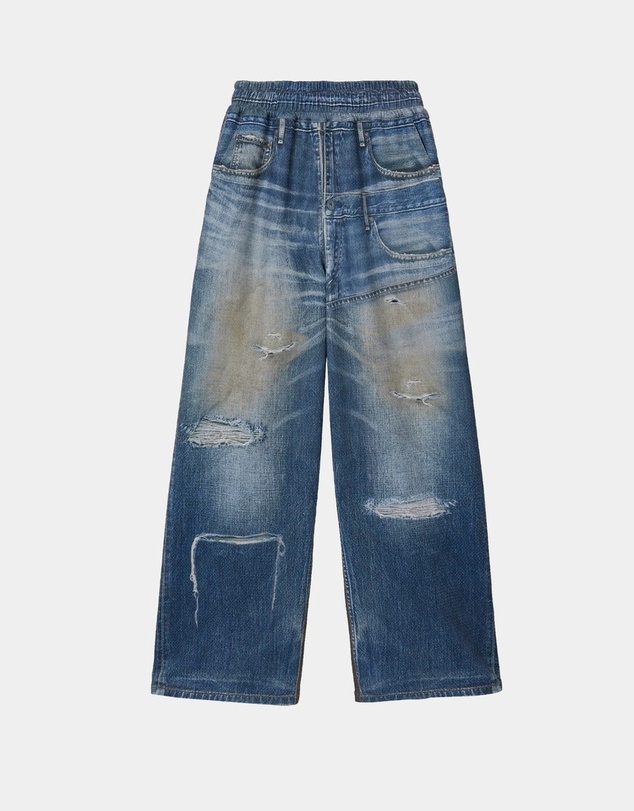 Andersson Bell - Denim & Cargo Trompe L'oeil Mesh Pants - Unisex