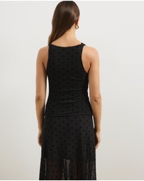 Atmos&Here - Aria Polka Dot Cowl Neck Top