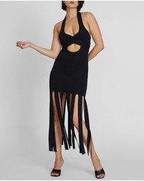 BY JOHNNY. - Felicity Fringe Knit Dress