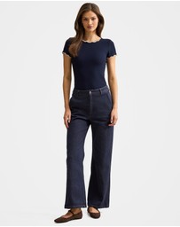 Forever New - Rebecca Scallop Trim T-Shirt