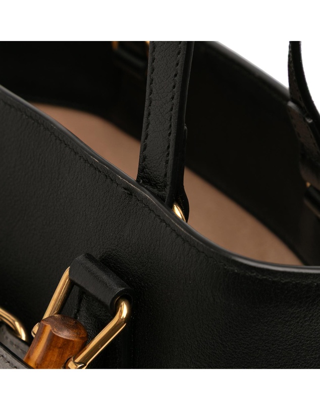 Pre-Loved by Azura Reborn - Pre-Loved Small Calfskin Bamboo Diana Convertible Bucket Bag