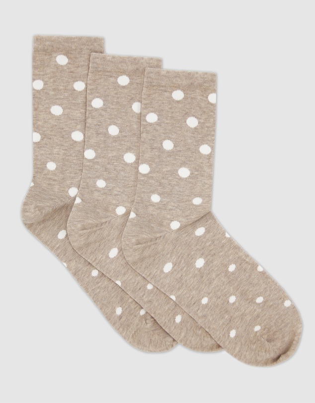 Levante - 3 Pack Gigi Spot Crew Sock