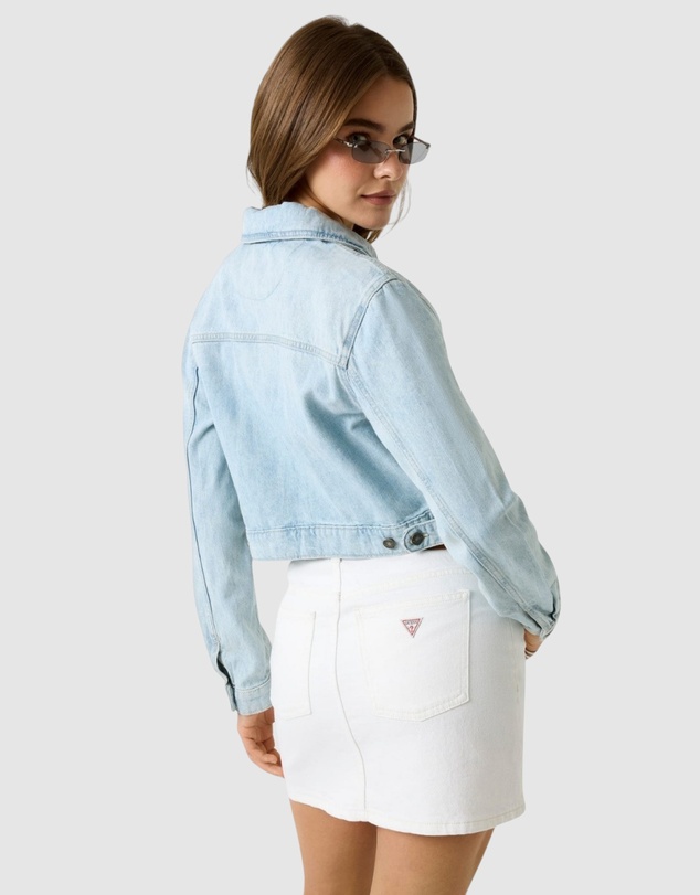 GUESS Jeans - GUESS JEANS Cropped Trucker Jacket
